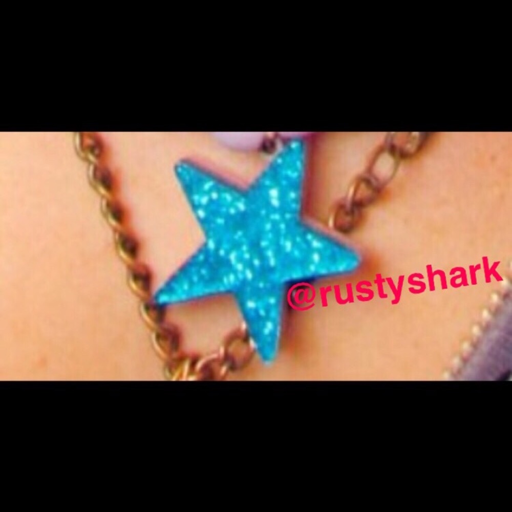 ISO blue glitter star charm (Hot Topic/Loungefly) - Picture 2 of 3